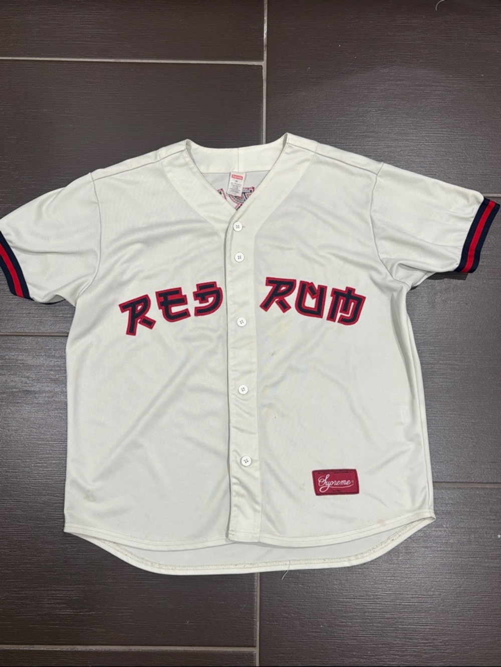 Supreme Red Rum Baseball Jersey